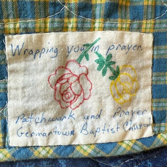 Hand Made Vintage Crib Quilt 42x66 Dinosaur Themed Rustic Retro  Machine Quilted - Picture 6 of 15